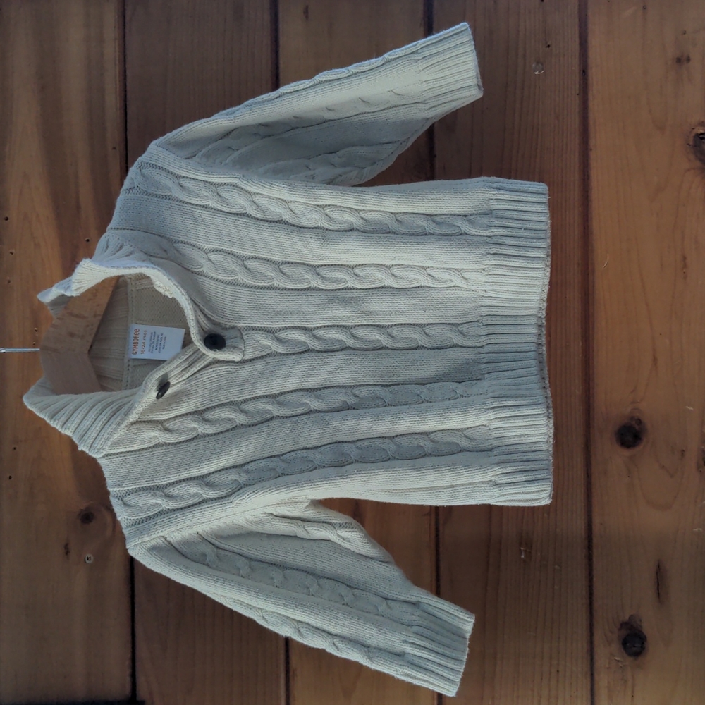 Gymboree cream cotton sweater 24m
